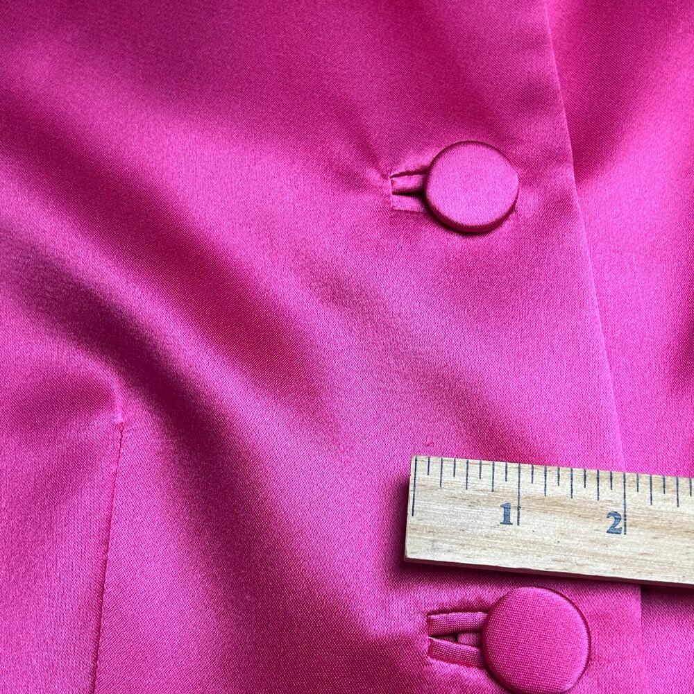 Adrienne Vittadini pink silk blend made in Italy satin dress coat size 4 - Picture 11 of 16